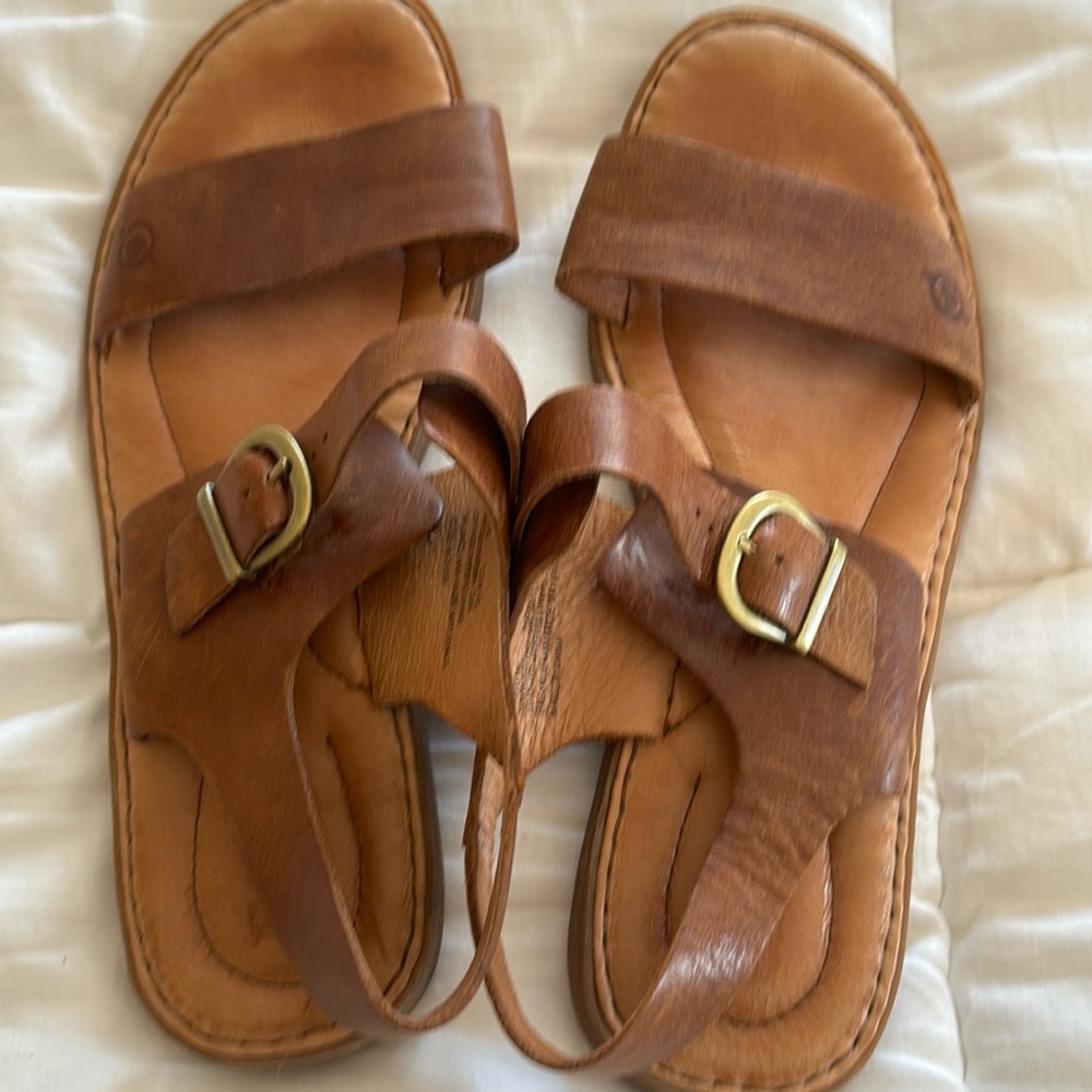 Born Brown Leather Sandals